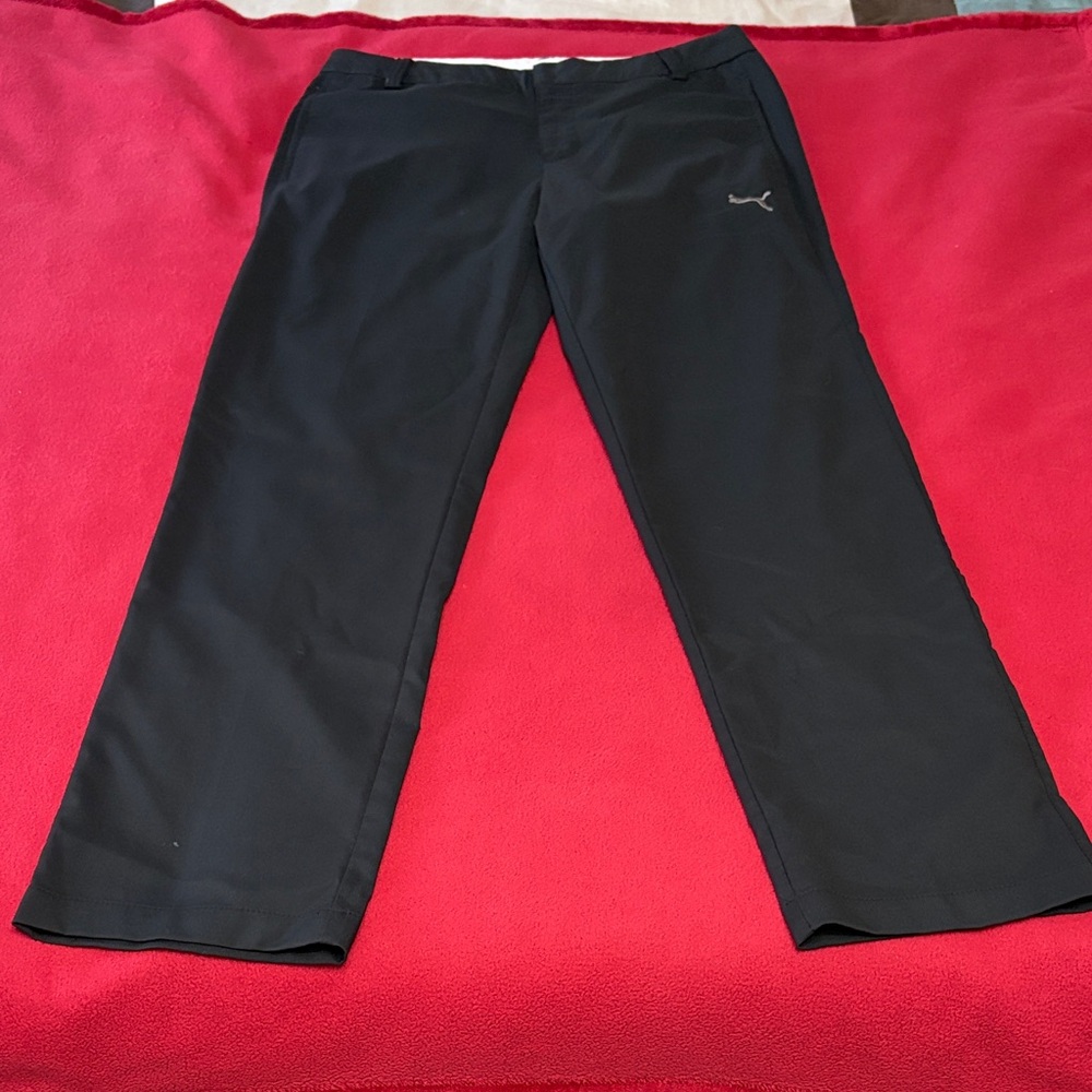 Puma Men's Black Straight-Leg Chinos